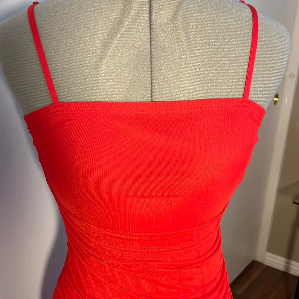 ❤️❤️❤️ Wild Fable Red Ruched Bodycon Dress - Picture 2 of 9
